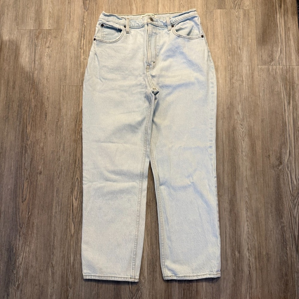 Abercrombie & Fitch Womens 30/10 XS 90's Straight Ultra High Light Wash Jeans